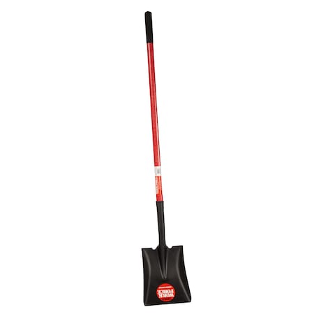 Emsco Group Square Point Shovel, 48in Fiberglass Handle, Heavy Duty 16 Gauge Steel Head 1252-1